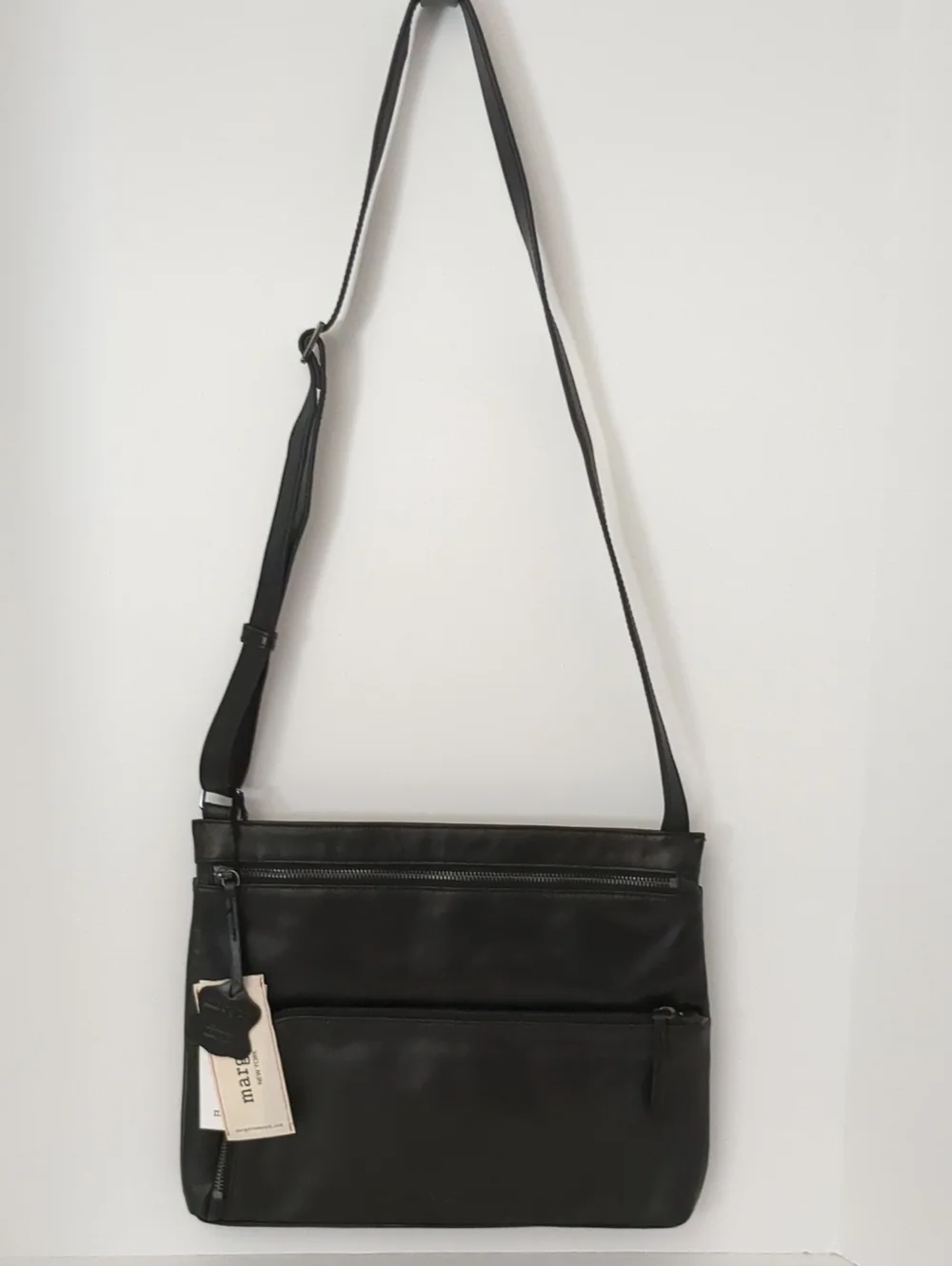 New! Margot Black Genuine Leather Shoulder Crossbody Bag